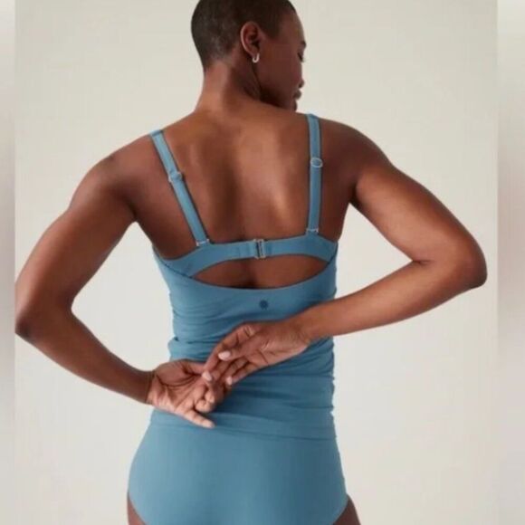 ATHLETA Blue Women's Swim Top - Picture 3 of 8